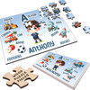 FREE WITH ORDERS OVER £30! - Cute Boy Any Alphabet Initial Gift For Kids Personalised Wooden Jigsaw Puzzle