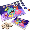 FREE WITH ORDERS OVER £30! - Fun Bright Monsters Gift For Kids Children Personalised Wooden Jigsaw Puzzle