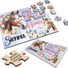 FREE WITH ORDERS OVER £30! - Just A Girl Who Loves Horses Horse Lover Gift Girls Custom Wood Jigsaw Puzzle