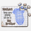 FREE WITH ORDERS OVER £30! - For Big Brother Blue Pregnancy Announcement Gift Personalised Wood Jigsaw Puzzle