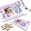 FREE WITH ORDERS OVER £30! - Kids Birthday Gift Girl Unicorn Letter V Photo Personalised Wooden Jigsaw Puzzle FREE WITH ORDERS OVER £30! - Kids Birthday Gift Girl Unicorn Letter V Photo Personalised Wooden Jigsaw Puzzle