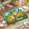 FREE WITH ORDERS OVER £30! - Tigers Safari Children's Kids Gift Custom Personalised Wooden Jigsaw Puzzle