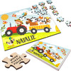 FREE WITH ORDERS OVER £30! - Tractor Animal Farm Girl Children's Kids Gift Personalised Wooden Jigsaw Puzzle