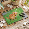 FREE WITH ORDERS OVER £30! - Chihuahua Dog Pooing Funny Rude Gift Custom Personalised Wooden Jigsaw Puzzle