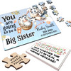 FREE WITH ORDERS OVER £30! - For Big Sister Baby Pregnancy Announcement Gift Stork Custom Wood Jigsaw Puzzle