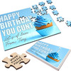 FREE WITH ORDERS OVER £30! - Funny Rude Birthday Gift Blue Cupcake You Cunt Personalised Wooden Jigsaw Puzzle