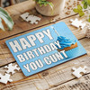 FREE WITH ORDERS OVER £30! - Funny Rude Birthday Gift Cupcake Blue You Cunt Personalised Wooden Jigsaw Puzzle