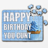 FREE WITH ORDERS OVER £30! - Funny Rude Birthday Gift Cupcake Blue You Cunt Personalised Wooden Jigsaw Puzzle