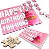 FREE WITH ORDERS OVER £30! - Funny Rude Birthday Gift Cupcake Pink You Cunt Personalised Wooden Jigsaw Puzzle FREE WITH ORDERS OVER £30! - Funny Rude Birthday Gift Cupcake Pink You Cunt Personalised Wooden Jigsaw Puzzle