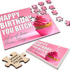 FREE WITH ORDERS OVER £30! - Funny Rude Birthday Gift Cupcake You Bitch Personalised Wooden Jigsaw Puzzle