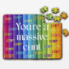 FREE WITH ORDERS OVER £30! - You're A Cunt Rainbow Rude Funny Gift Custom Personalised Wooden Jigsaw Puzzle