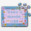 FREE WITH ORDERS OVER £30! - You're A Massive Cunt Pink Rude Funny Gift Personalised Wooden Jigsaw Puzzle
