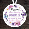 Gift For Mum Birthday Flower Wreath Round Personalised Hanging Ornament