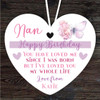 Nan Happy Birthday Gift Butterfly Heart Personalised Hanging Ornament