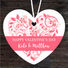 Happy Valentine's Day Gift Heart Personalised Hanging Ornament Happy Valentine's Day Gift Heart Personalised Hanging Ornament