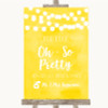 Yellow Watercolour Lights Toilet Get Out & Dance Personalised Wedding Sign