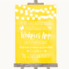 Yellow Watercolour Lights Wedpics App Photos Personalised Wedding Sign