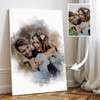 Personalised Watercolour Portrait From Photo, Custom Anniversary Gift, Framed Print Canvas