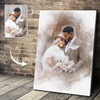 Wedding Anniversary Gift, Watercolour Portrait From Photo, Framed Print Canvas Art Wedding Anniversary Gift, Watercolour Portrait From Photo, Framed Print Canvas Art