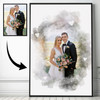 Custom Watercolour Portrait From Photo Personalised Gift, Wedding, Kids, Baby