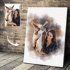 Pet Watercolour Portrait Custom Dog Cat Horse Art From Photo, Framed Print Canvas Pet Watercolour Portrait Custom Dog Cat Horse Art From Photo, Framed Print Canvas