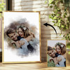 Watercolour Portrait From Photo, Custom Romantic Gift For Couples, Framed Print Canvas Watercolour Portrait From Photo, Custom Romantic Gift For Couples, Framed Print Canvas
