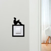 Light Switch Surround Girl Reading Book Decorative Switch Plate Cover Frame