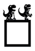 Light Switch Surround Dinosaurs Skating Kids Room Decor Switch Cover Frame