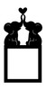 Light Switch Surround Elephant Couple Romantic Decorative Switch Cover Frame