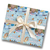 Personalised Wrapping Paper Kids Birthday Bluey Blue Photo Custom Gift Wrap