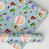 Personalised Wrapping Paper Kids Birthday Cute Insects Green Custom Gift Wrap