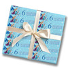 Personalised Wrapping Paper Kids Birthday Dark Blue Frozen Custom Gift Wrap