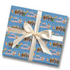 Personalised Wrapping Paper Kids Birthday Dark Blue Roblox Custom Gift Wrap