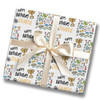 Personalised Wrapping Paper Kids Birthday Football Doodles Boys Custom Gift Wrap