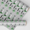 Personalised Wrapping Paper Birthday Football Grey Photo Boys Custom Gift Wrap
