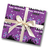 Personalised Wrapping Paper Kids Birthday Fortnite Stars Purple Custom Gift-Wrap