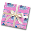 Personalised Wrapping Paper Kids Birthday Frozen Pink Girls Custom Gift Wrap