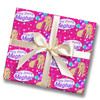Personalised Wrapping Paper Kids Birthday Girls Barbie Pink Custom Gift Wrap