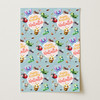 Personalised Wrapping Paper Kids Birthday Green Cute Insects Custom Gift Wrap