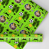 Personalised Wrapping Paper Birthday Green Football Photo Boys Custom Gift Wrap Personalised Wrapping Paper Birthday Green Football Photo Boys Custom Gift Wrap