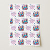 Personalised Wrapping Paper Kids Birthday Pink & Butterflies Custom Gift Wrap Personalised Wrapping Paper Kids Birthday Pink & Butterflies Custom Gift Wrap