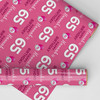 Personalised Wrapping Paper 65th Birthday Her Pink Custom Gift Wrap
