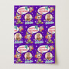 Personalised Wrapping Paper Kids Birthday Purple Photo Clowns Custom Gift Wrap