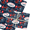Personalised Wrapping Paper Kids Birthday Spiderman Navy Boys Custom Gift Wrap