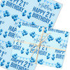 Personalised Wrapping Paper 21st Birthday Blue Boys Custom Gift Wrap Personalised Wrapping Paper 21st Birthday Blue Boys Custom Gift Wrap
