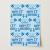 Personalised Wrapping Paper 21st Birthday Blue Boys Custom Gift Wrap Personalised Wrapping Paper 21st Birthday Blue Boys Custom Gift Wrap