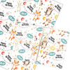 Personalised Wrapping Paper Kids Birthday White Woodland Animal Custom Gift Wrap