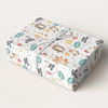 Personalised Wrapping Paper Kids Birthday White Woodland Animal Custom Gift Wrap
