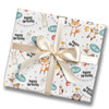 Personalised Wrapping Paper Kids Birthday White Woodland Animal Custom Gift Wrap