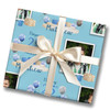 Personalised Wrapping Paper 25th Birthday Blue Photo For Him Custom Gift Wrap Personalised Wrapping Paper 25th Birthday Blue Photo For Him Custom Gift Wrap